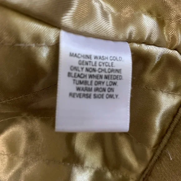 Trucker Jacket Medium Tan Cropped Faux Fur Cotton Outer Retro Penny Lane - Picture 7 of 11